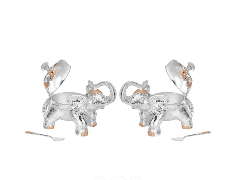 Set Of 2 Elephant Sugar pot