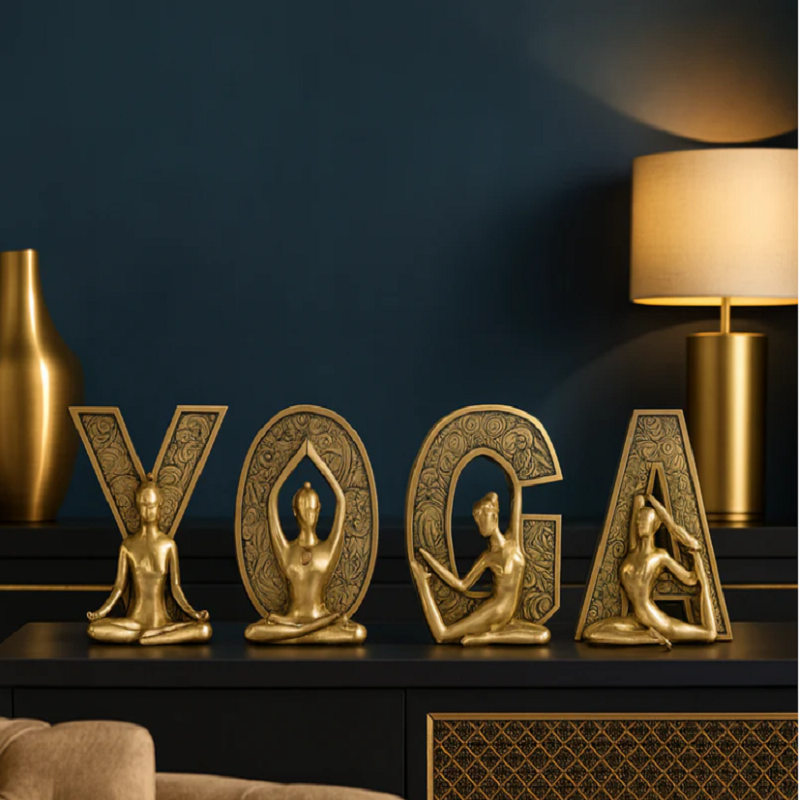 Home Décor-Yoga Golden Color