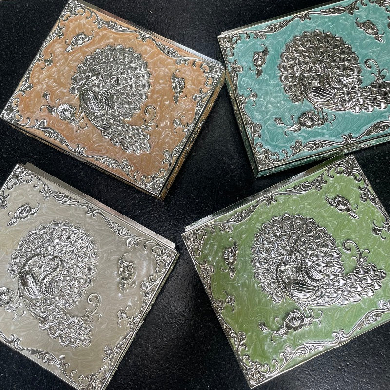 4 in 1 Peacock Enamel Dry fruit box