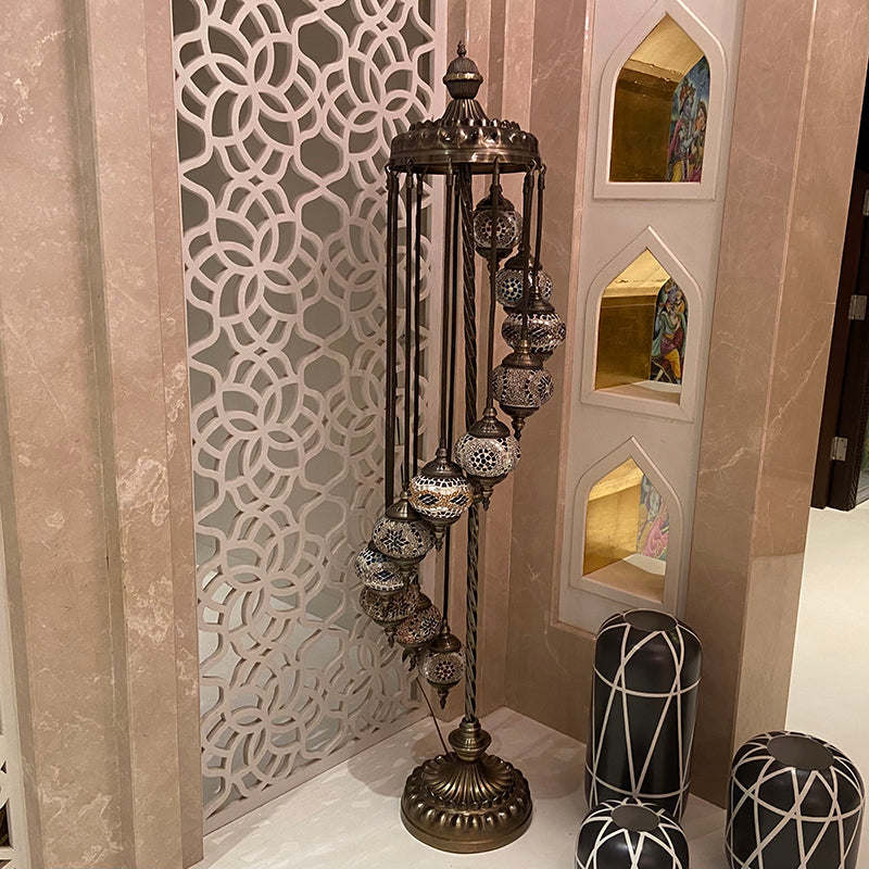 Multicoloured Glass Foor Lamp