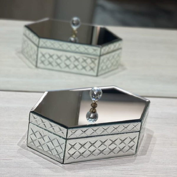 Silver Hexagon GiftBox with Cut Design