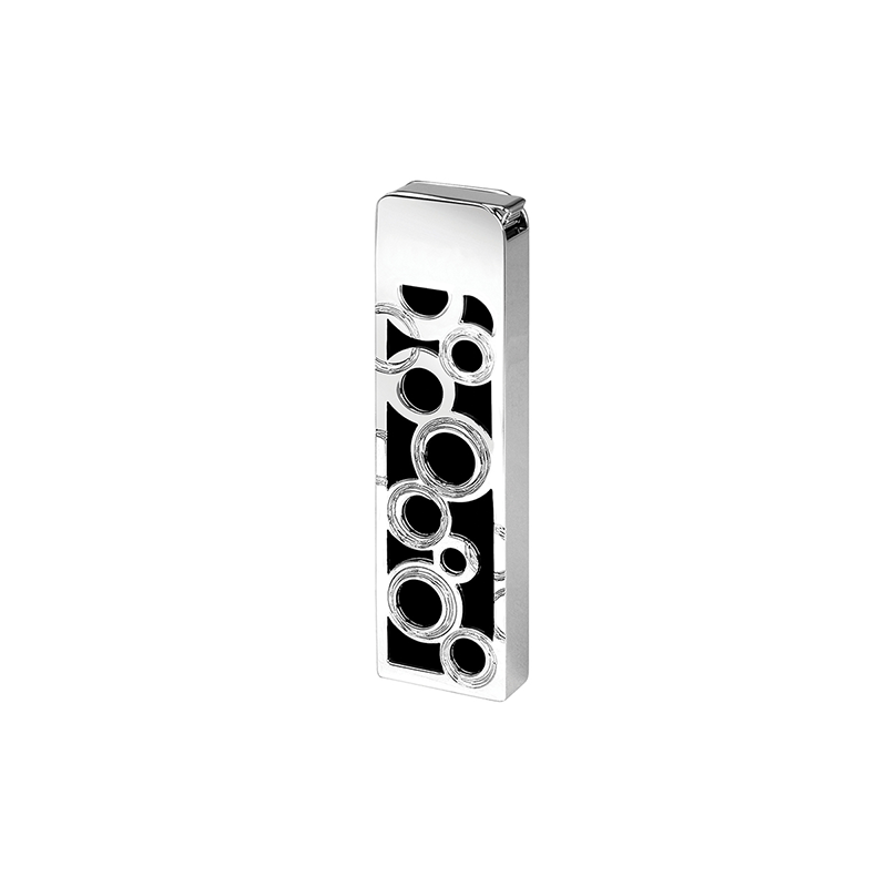Toothpick Holder Silver & Black