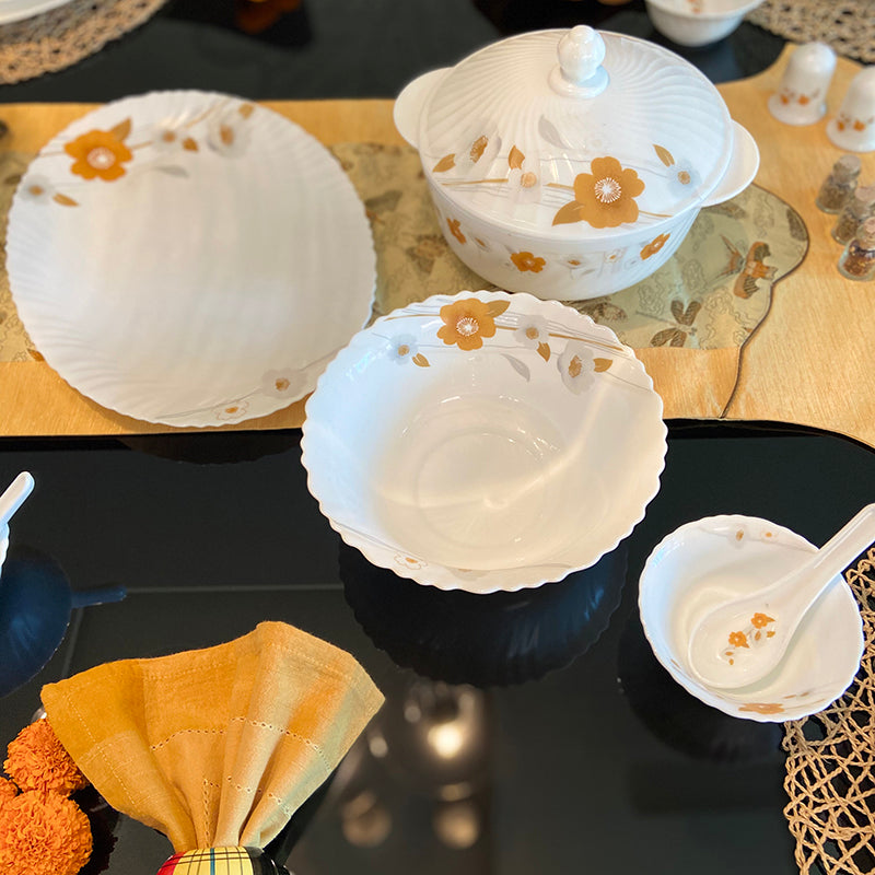 Dinner Set Yellow Flower