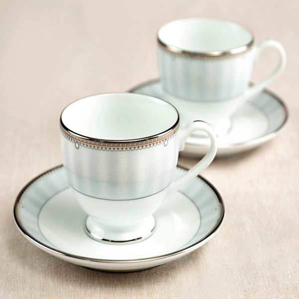 MONARCH PLATINUM Tea Cups Set of 12