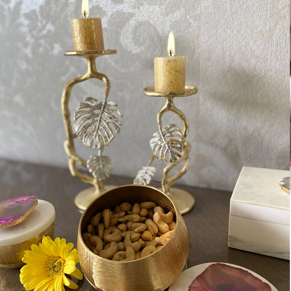 Leaf Candle Stand Set of 2