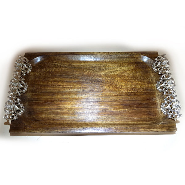 Wooden Tray Silver