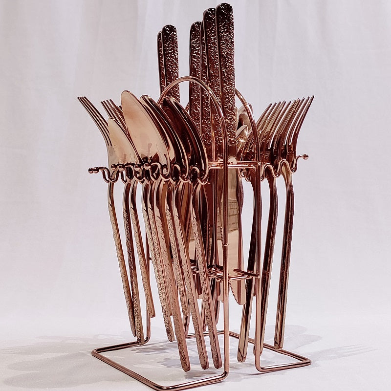 25 PC Gold Cuttlery Copper