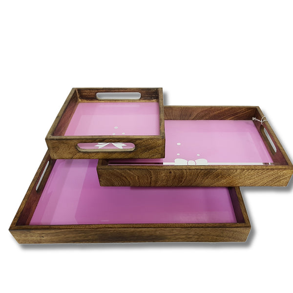 Wooden Trays Set of 3