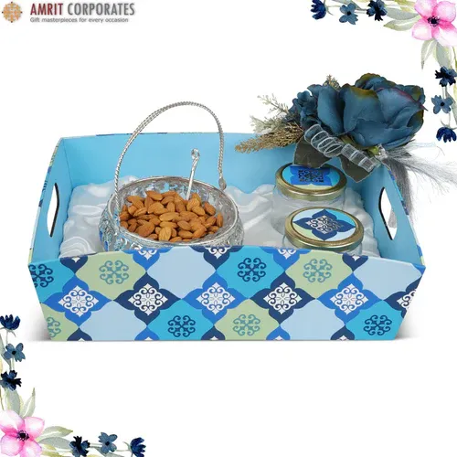 Blue Basket with Sugar Bowl