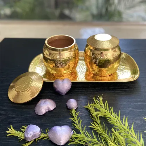 Wooden Tray Gift Set with Cups