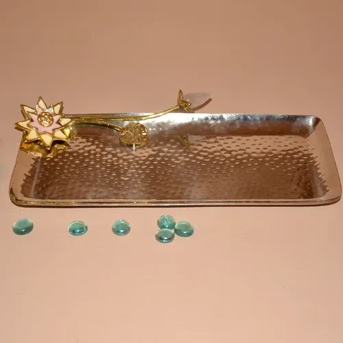 Leaf Shape Tray with Dry Fruits
