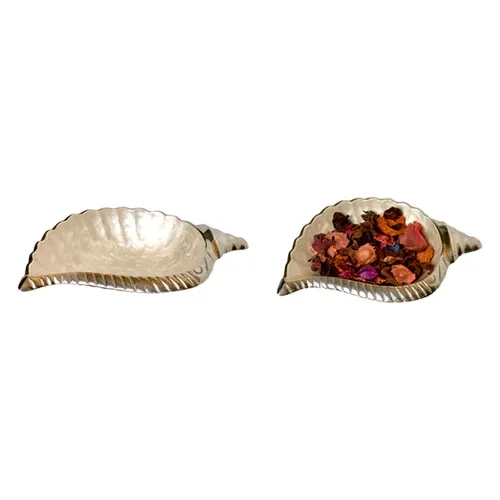 Leaf Shape Tray Pair with Dry Fruits