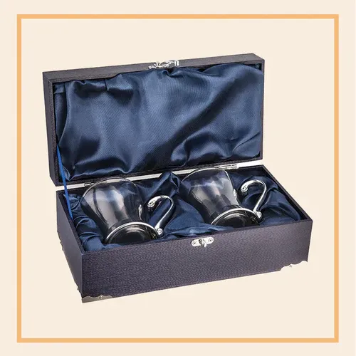 Wine Glass Set in Navy Gift Box