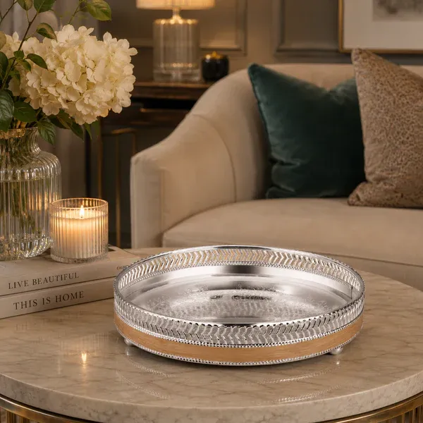 Aura Rim Round Tray