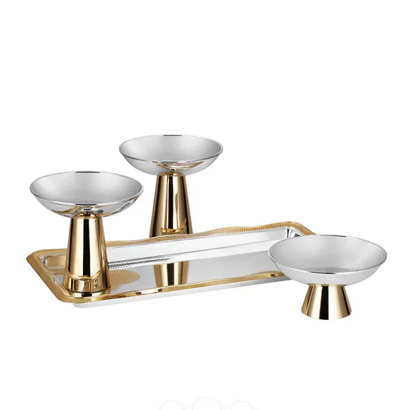 Set of 3 Servers with wavy Design