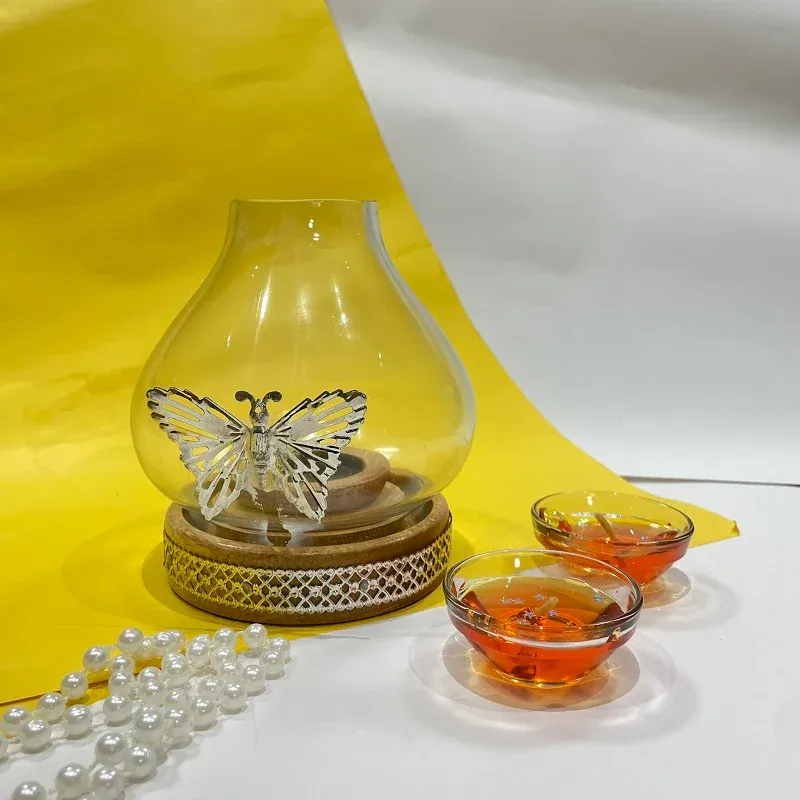 Butterfly T-Light Holder Wooden