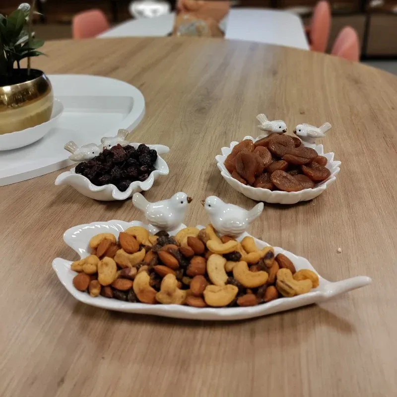 Long Leaf Platter with Bird
