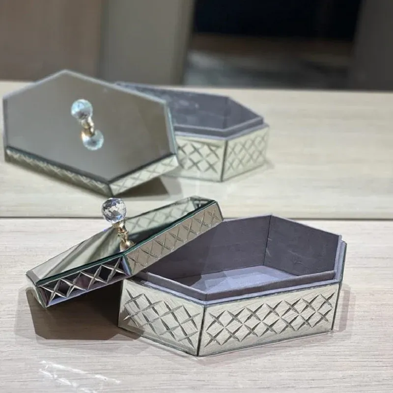 Silver Hexagon GiftBox with Cut Design