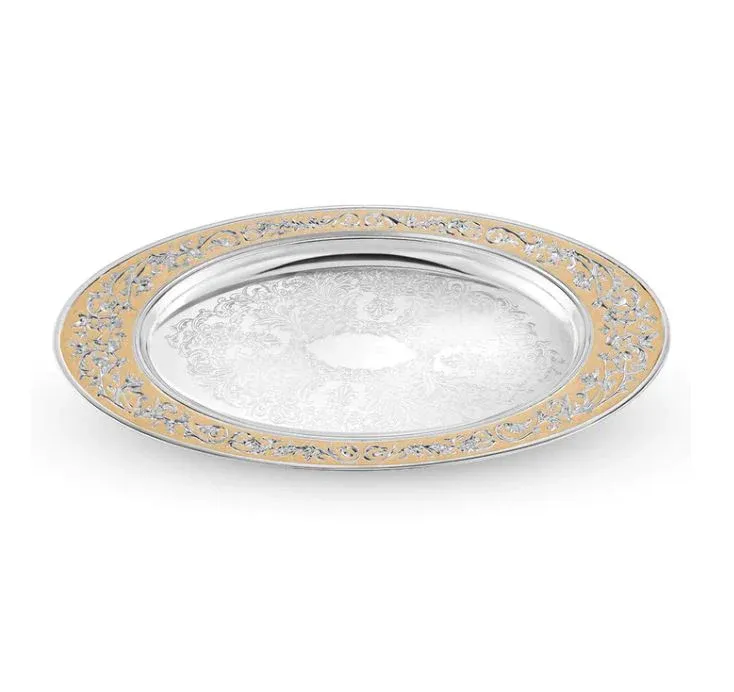 Oval MOP Tray- Peach Small