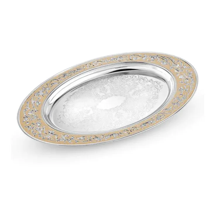Oval MOP Tray- Peach Small