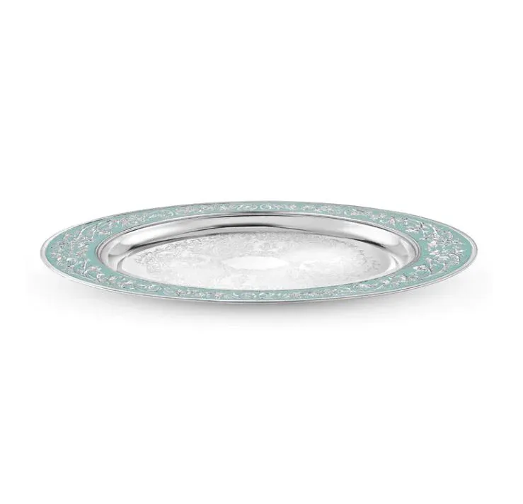 Oval MOP Tray- Sky Blue Medium