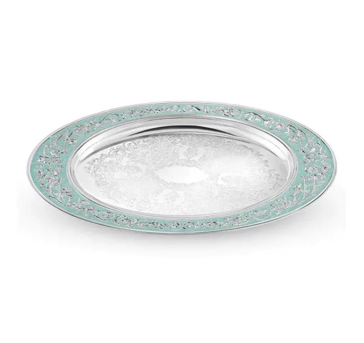 Oval MOP Tray- Sky Blue Medium