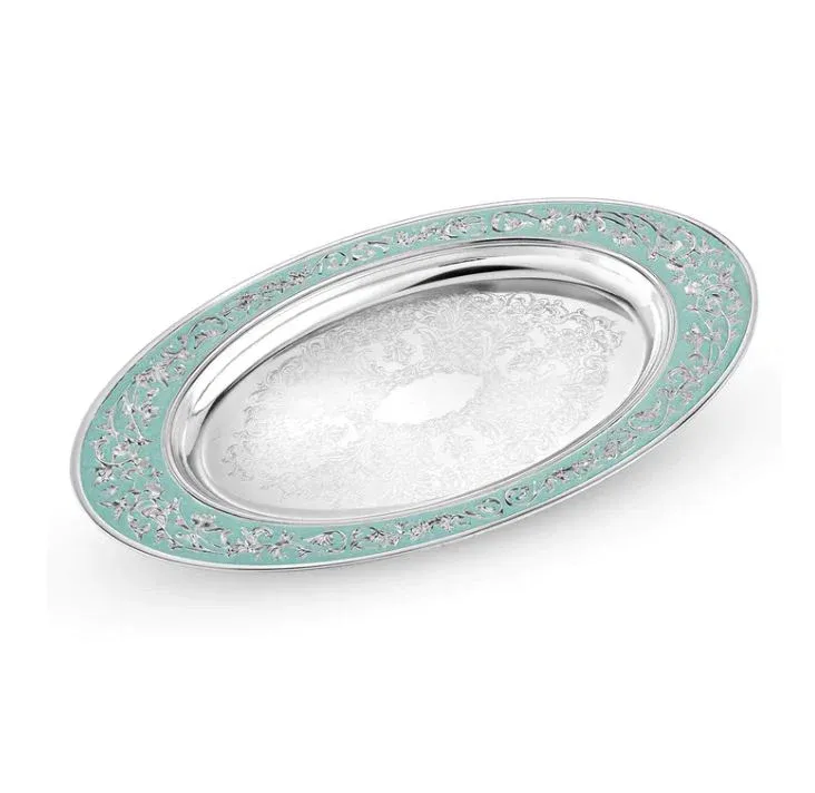 Oval MOP Tray- Sky Blue Medium