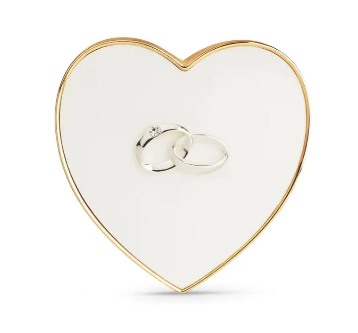 Heart Shape Ring Box-Golden