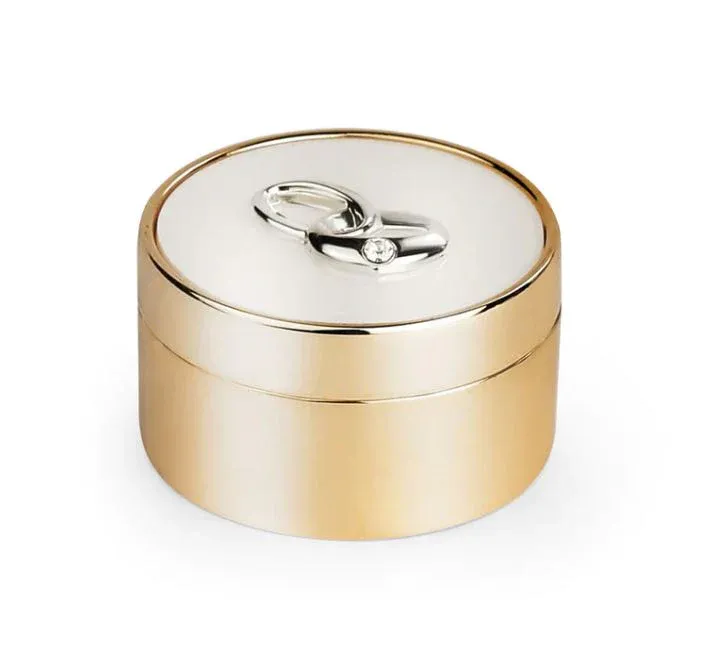 Round Shape Ring Box Golden