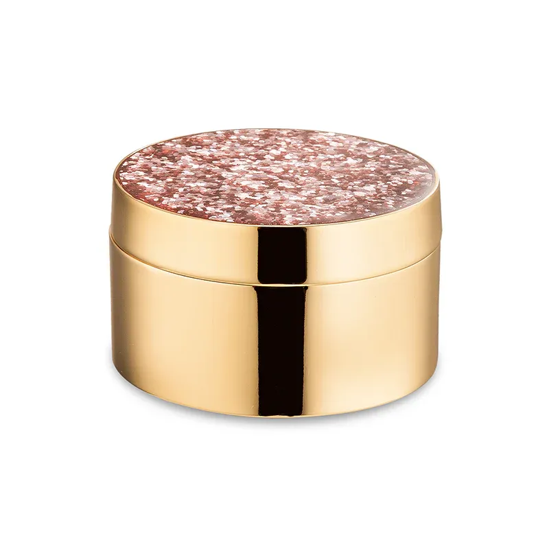 Set Of Pink Shimmer Frame + Compact Mirror + Box