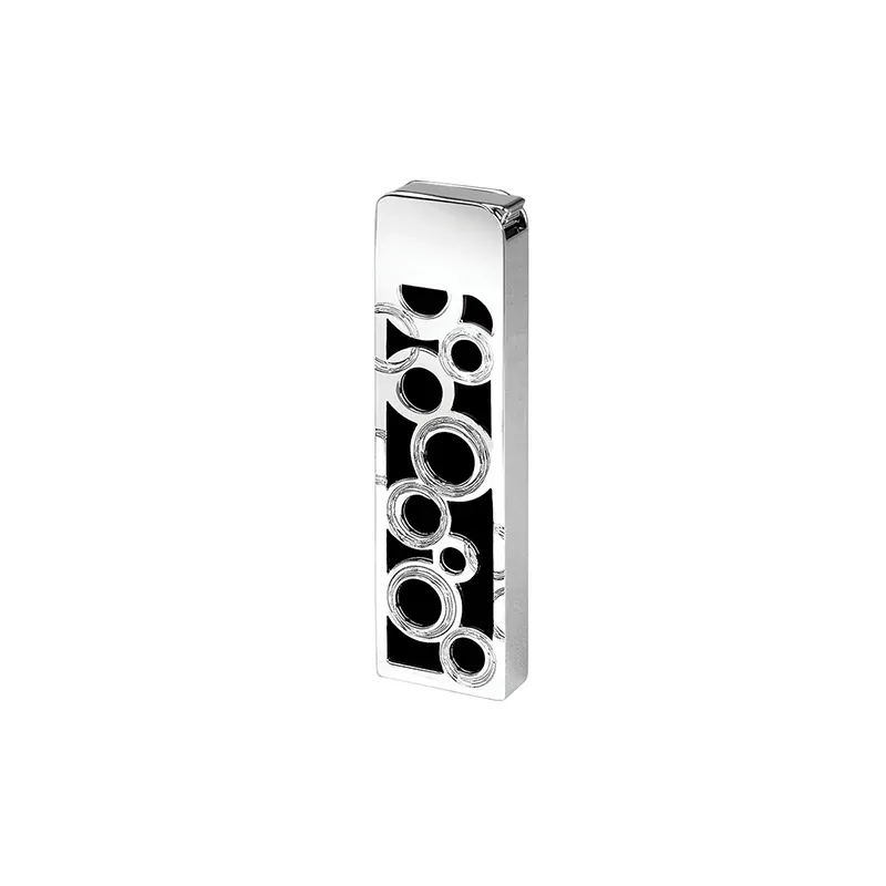 Toothpick Holder Silver & Black