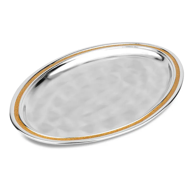 Oval Tray With 2 Bowls & Spoons