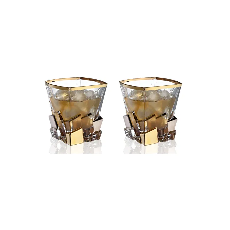Platinum Gold Glasses - Set Of 2