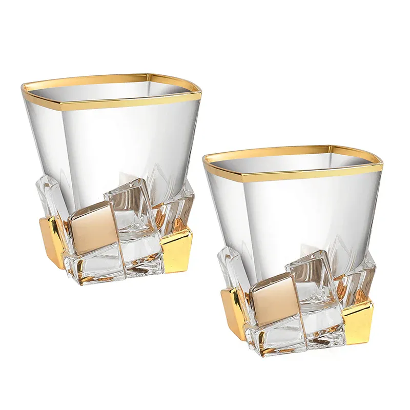 Platinum Gold Glasses - Set Of 2