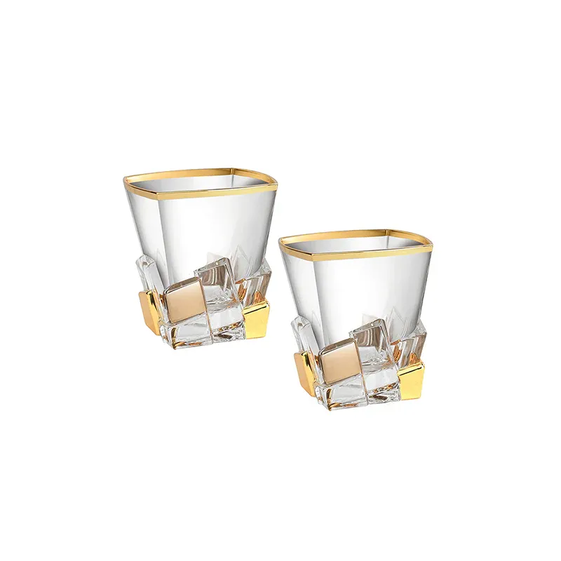 Platinum Gold Glasses - Set Of 2