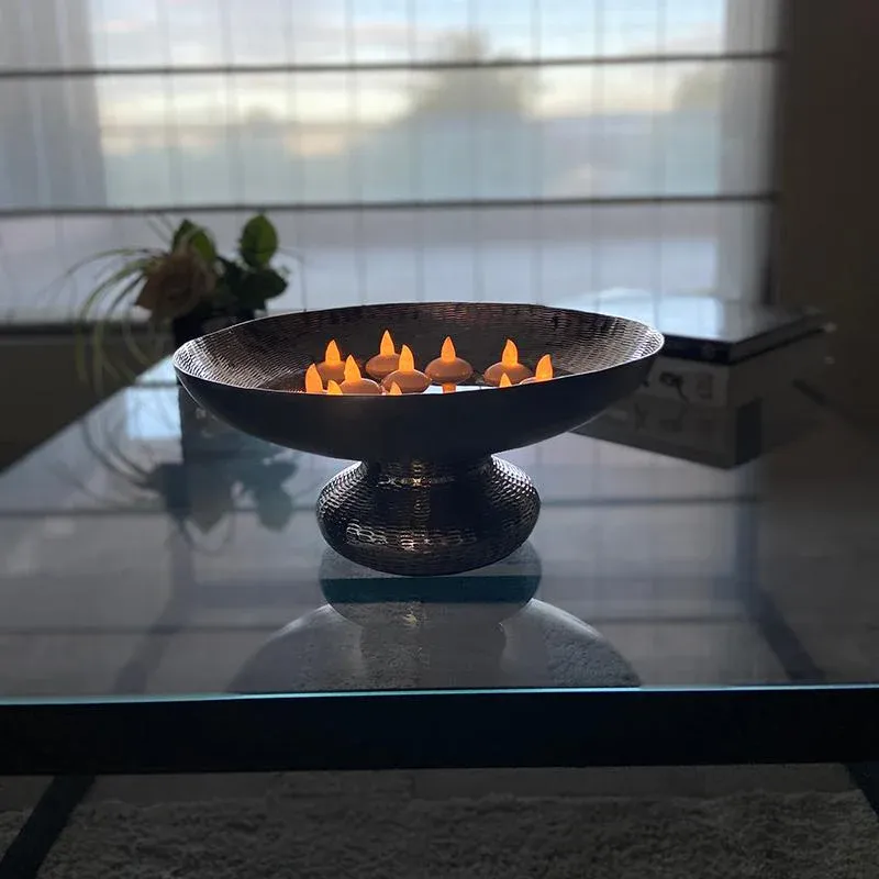 Silver Metal Bowl Large