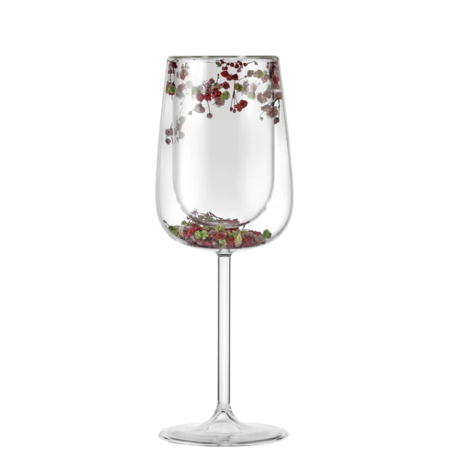 Set of 6 Flower Wine Glasses Purple