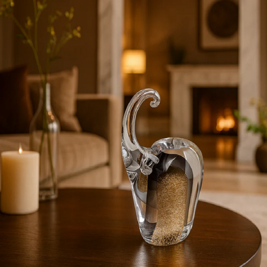 Set of 2 Majestic Crystal trunk Silver