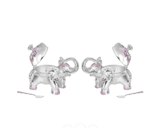 Set Of 2 Elephant Sugar pot
