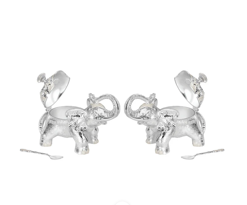 Set Of 2 Elephant Sugar pot