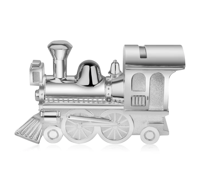 Train Money Bank Silver Medium