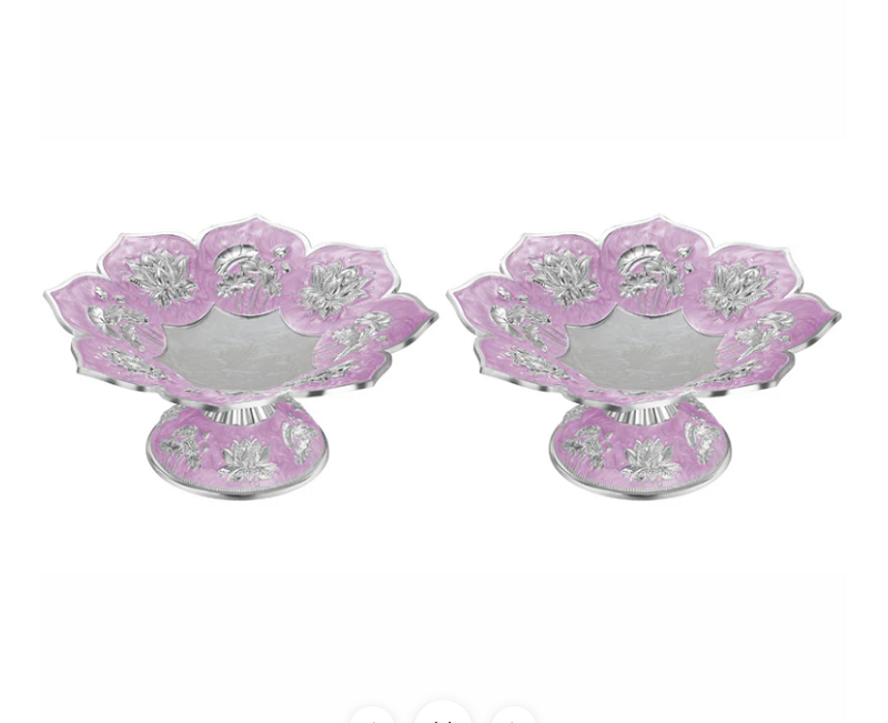 Set of 2 Lotus Galvanic Platter