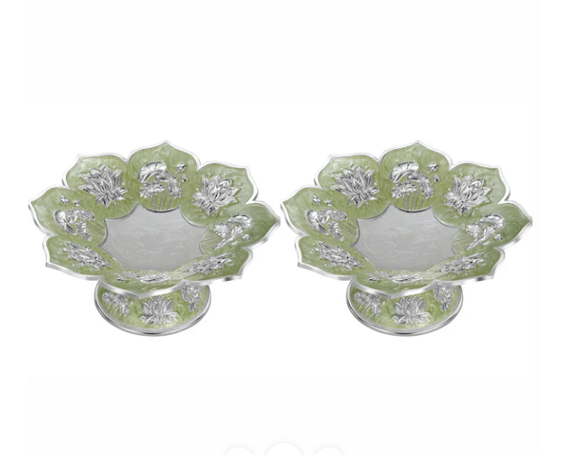 Set of 2 Lotus Galvanic Platter