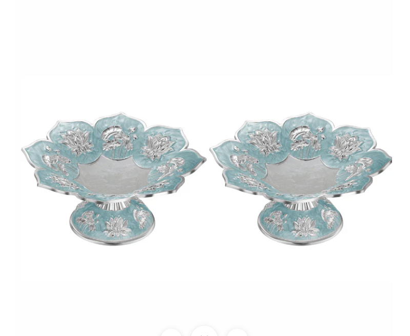 Set of 2 Lotus Galvanic Platter
