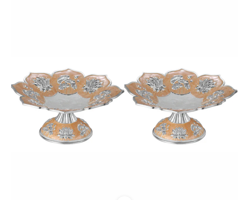 Set of 2 Lotus Galvanic Platter