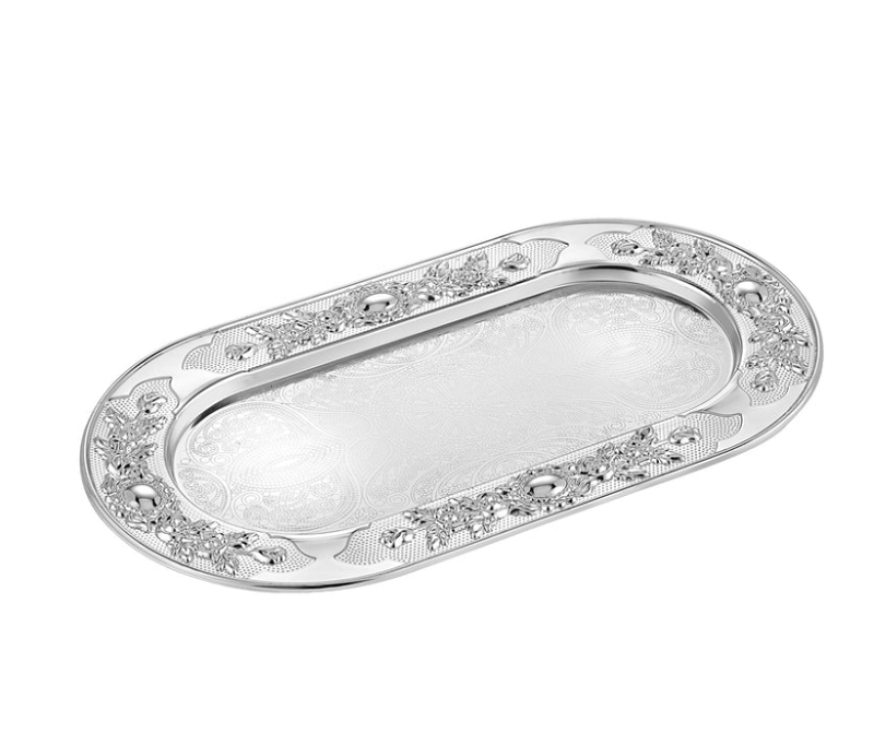 FLOWER OVAL DESIGNER Silver Medium
