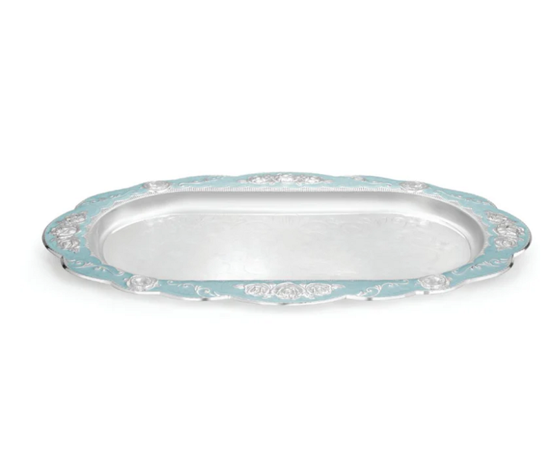 Peacock Oval Tray