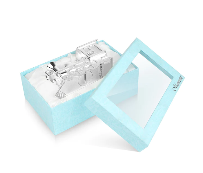 Train Money Bank Silver Medium