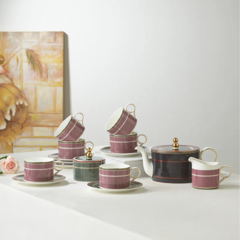Regalia Stripes 15pcs Tea Set