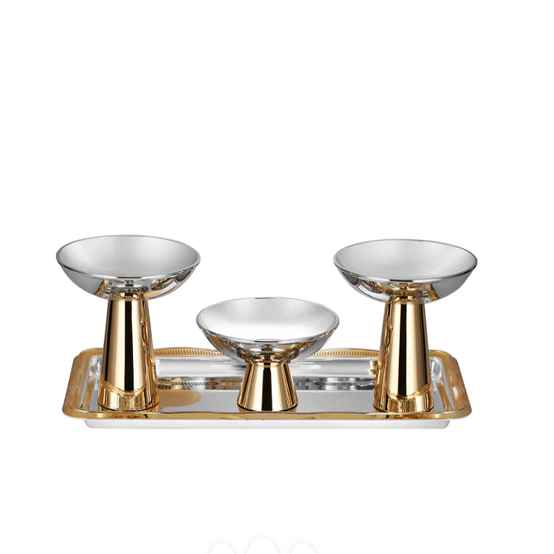 Set of 3 Servers with wavy Design